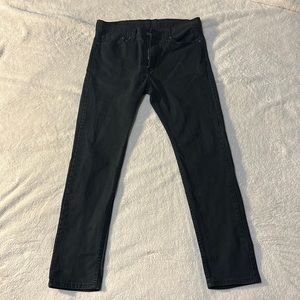 Levi’s 510 34x32 Black denim jeans skinny metal goth punk Oi!